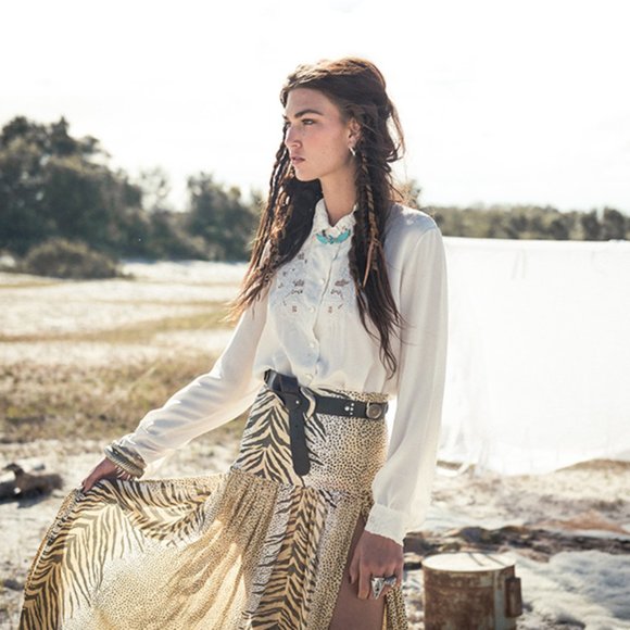 SOLD Spell Gypsy LOST SAVANNAH JUNGLE Skirt - Picture 5 of 9